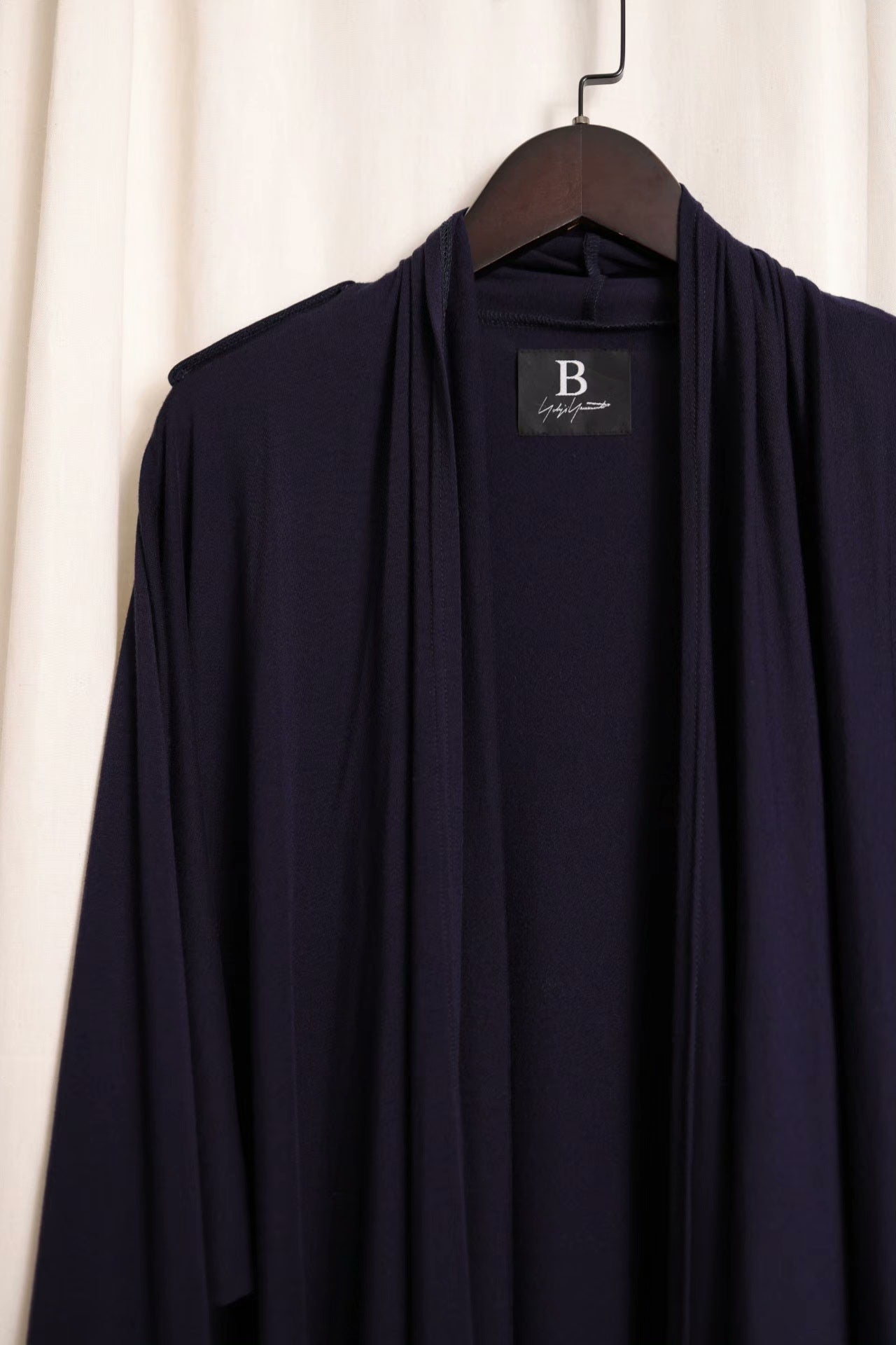 B Yohji Yamamoto Drape Collar Cardigan
