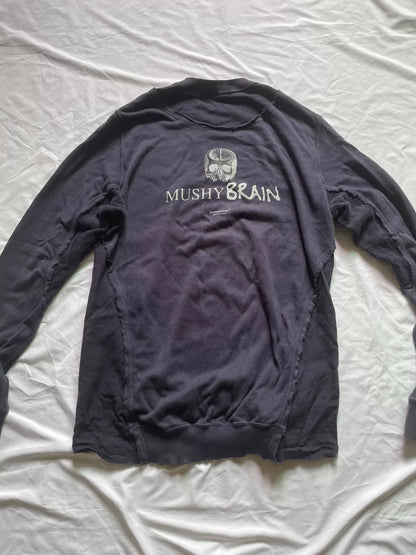 stylish black sweatshirt with skull print