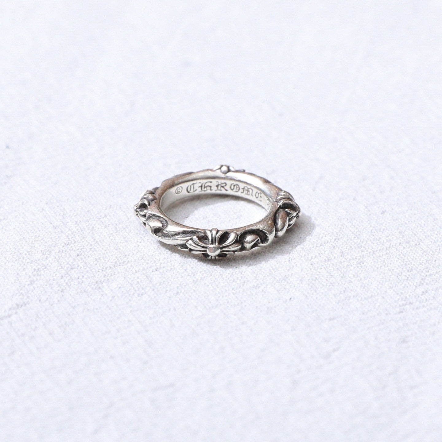 Chrome Hearts 925 Silver Cross Ring