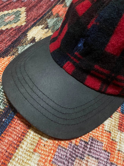 Polo Ralph Lauren Plaid Wool Leather Brim Cap