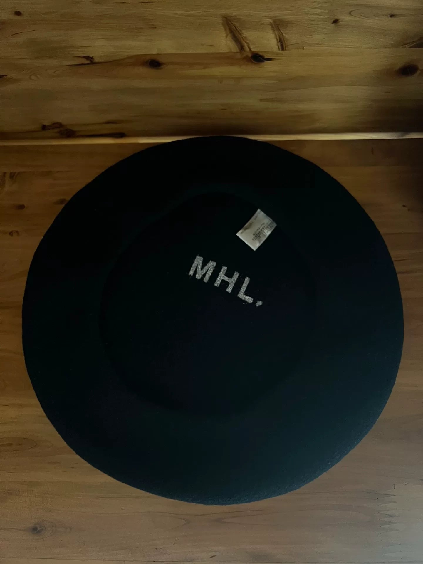 black wool beret hat