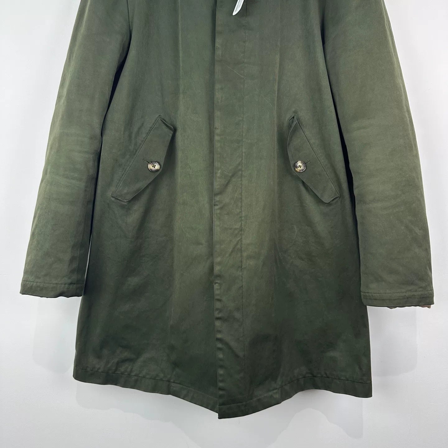 Givenchy Olive Green Cotton Coat