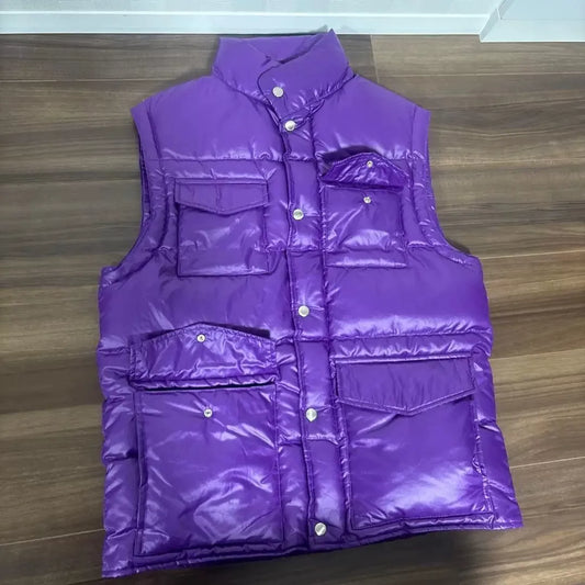 purple puffer vest from sophnet
