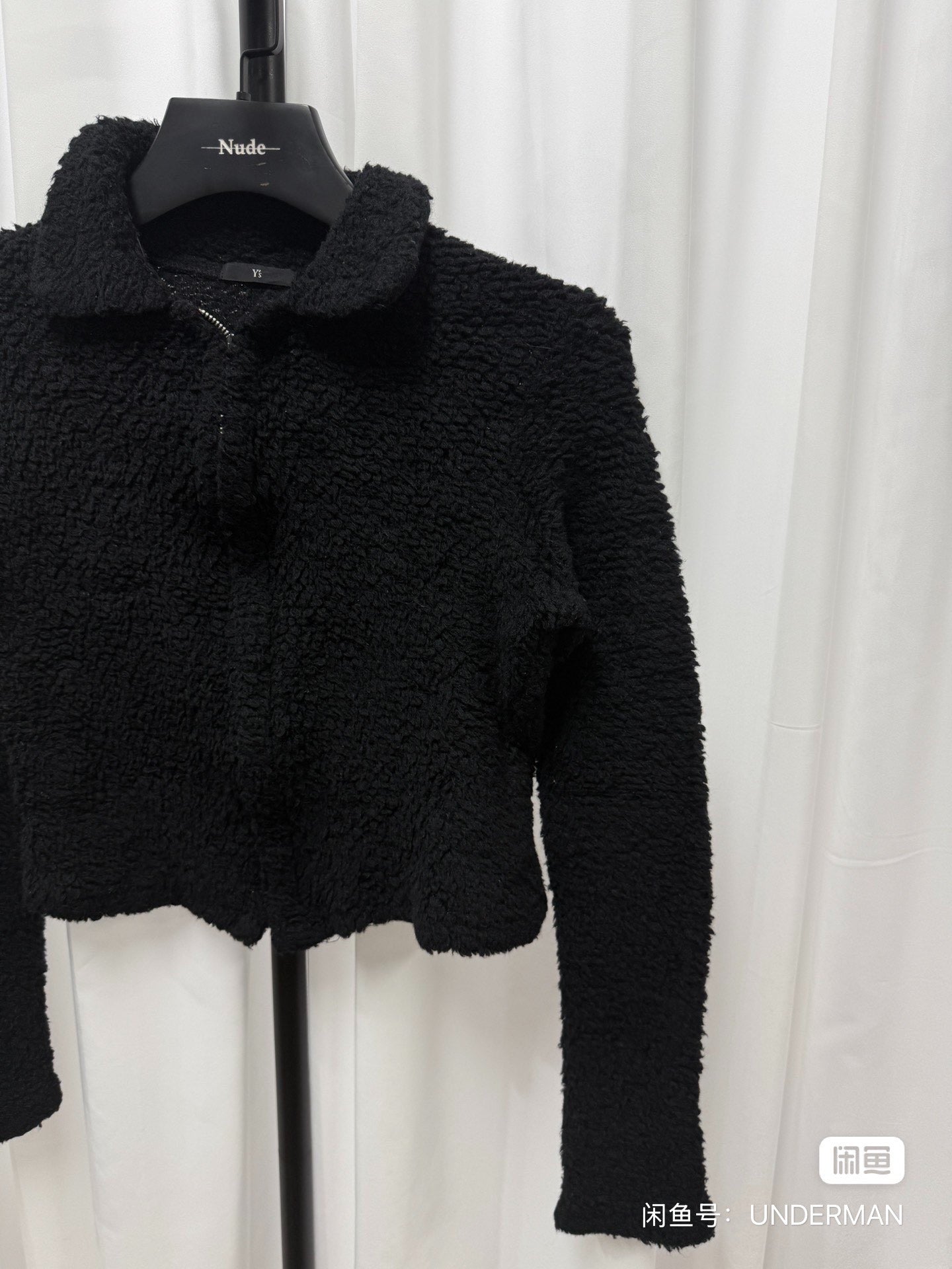 Yohji Yamamoto Y's Black Cropped Zip Jacket