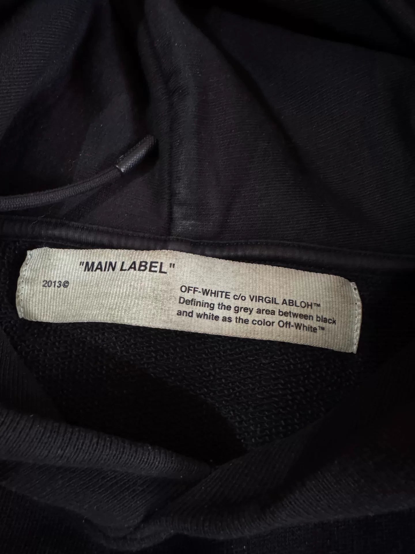 Off-White Black Hoodie with Logo