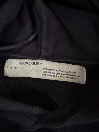 Off-White Black Hoodie with Logo