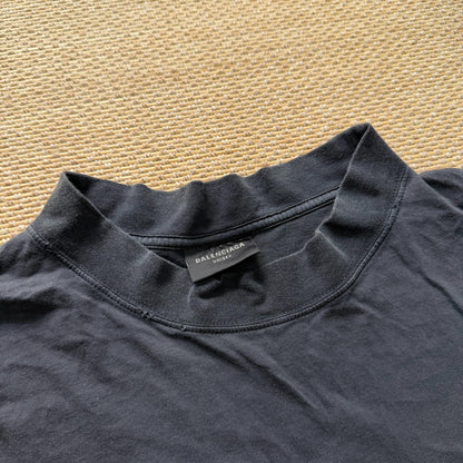 Balenciaga Black Washed Short Sleeve Tee