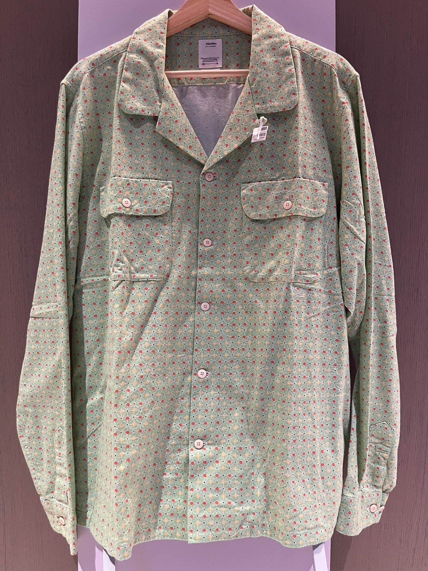 visvim 23SS Light Green Patterned Shirt