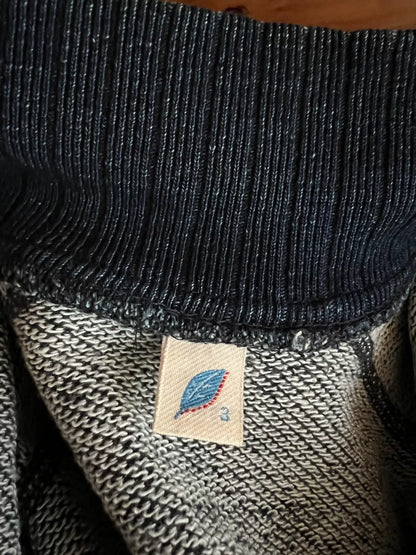 pure blue japan indigo dyed sweatshirt jacket