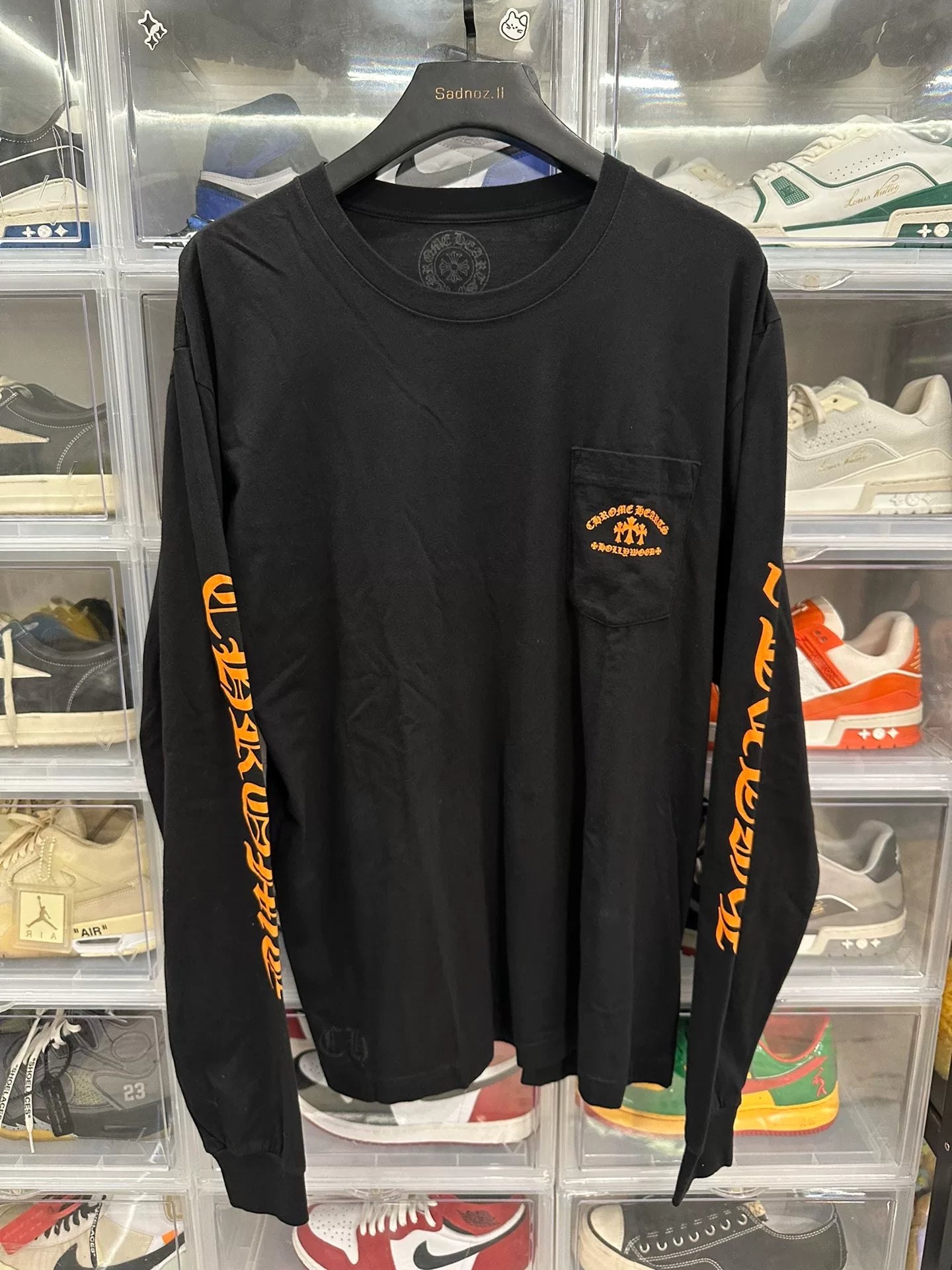Chrome Hearts Black Long-Sleeve Orange