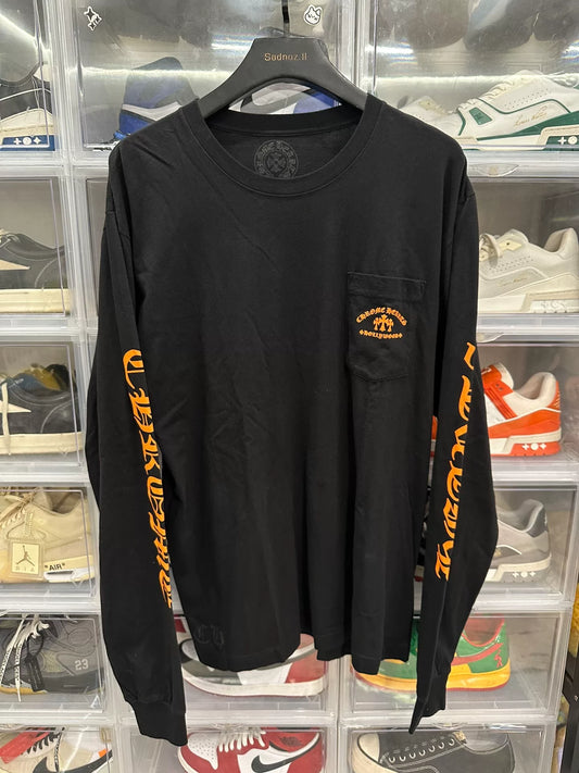 Chrome Hearts Black Long-Sleeve Orange