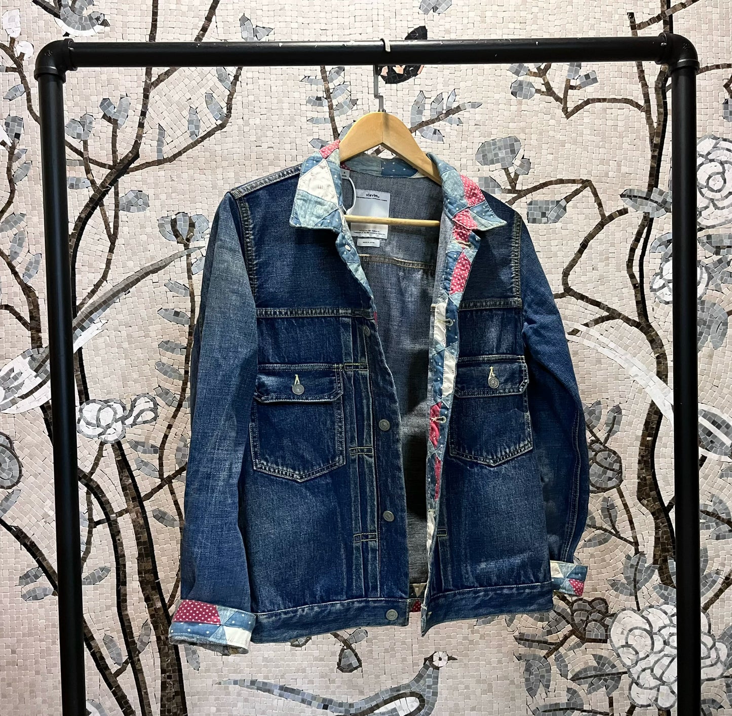 Visvim 101 Damaged Patchwork Denim Jacket