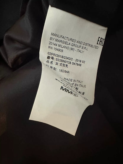 maison margiela fringe blazer in black