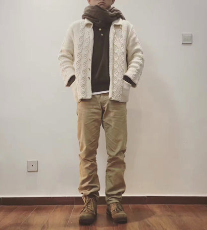 visvim highland knit bucky coverall ivory