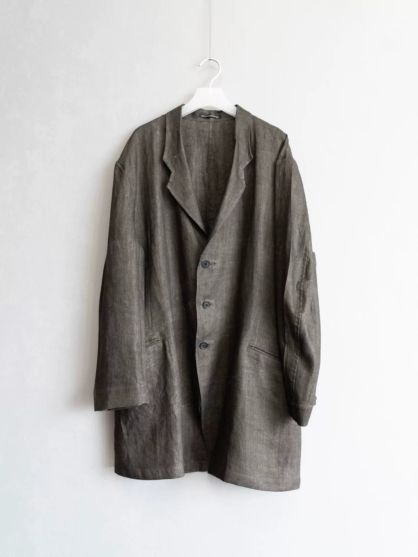 yohji yamamoto ink-dyed linen jacket