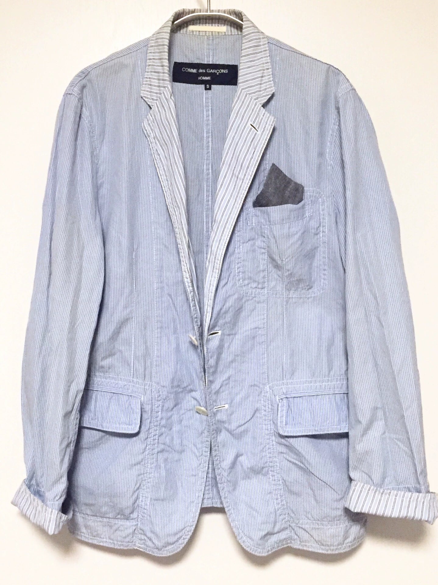 COMME des GARCONS Homme Stripe Pleated Blazer