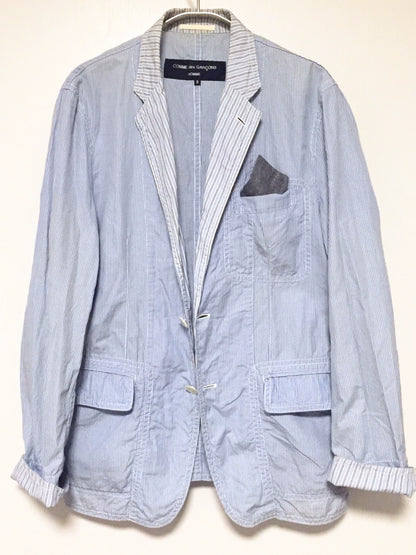 COMME des GARCONS Homme Stripe Pleated Blazer