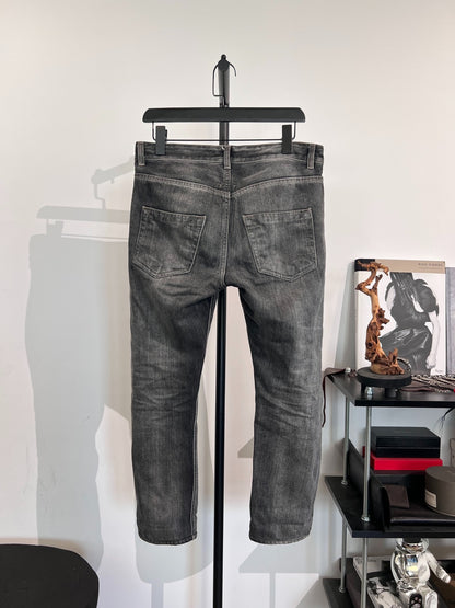 Rick Owens Drkshdw Washed Distressed Cropped Jeans 31