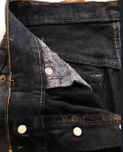 Vintage 1990s Levi's 501xx Black Coated Jeans