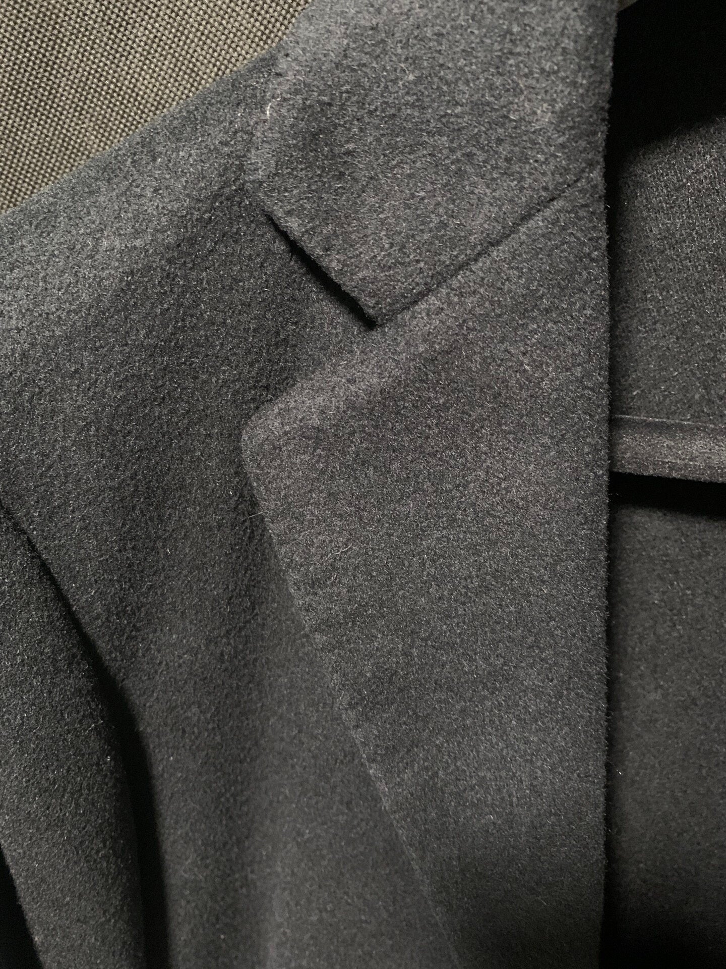 black cashmere wool blend coat size 46