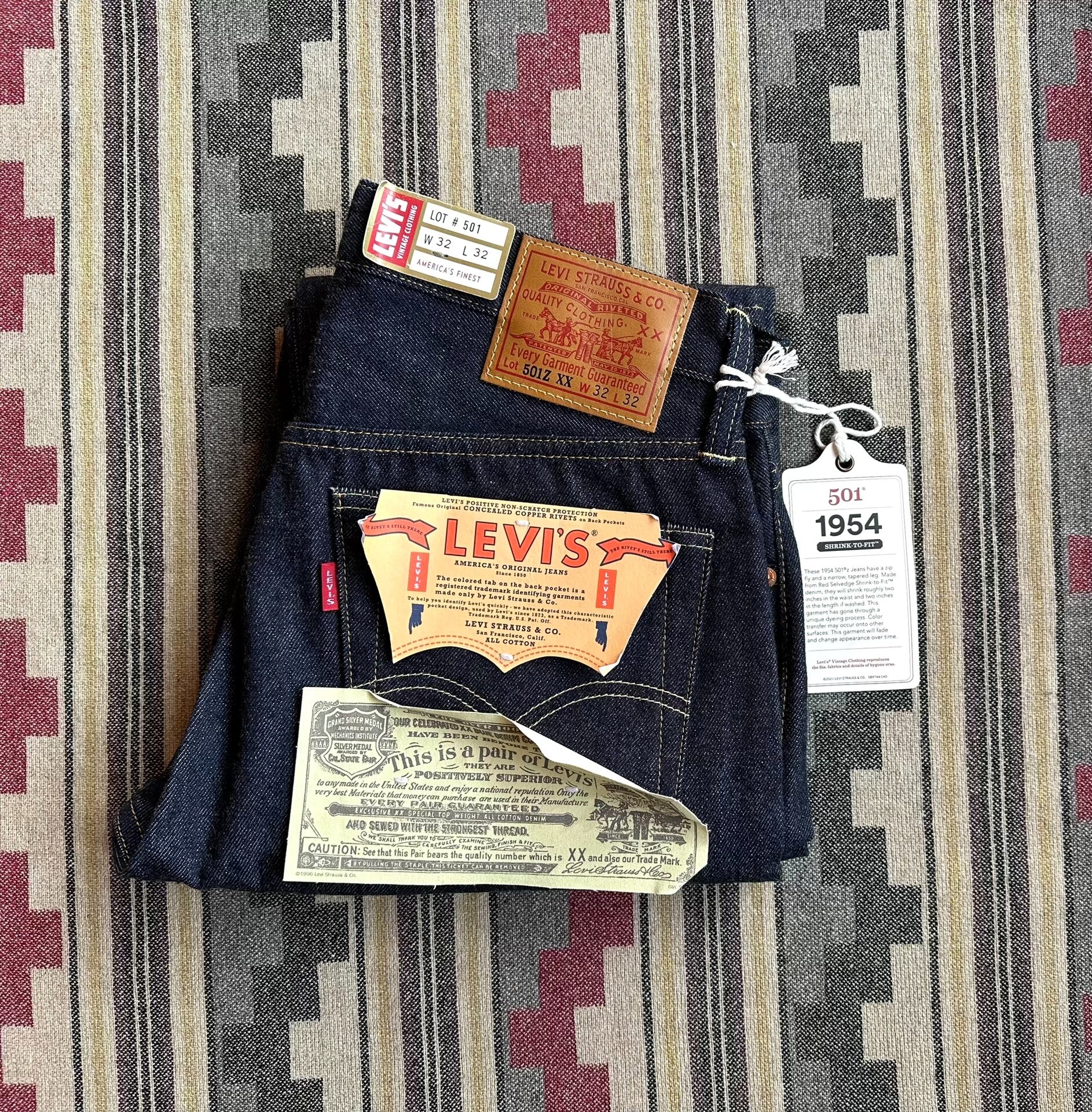 levi’s lvc 1954 501zxx selvage jeans