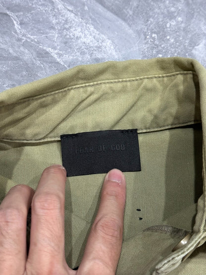 Fear of God Olive Green Henley Shirt