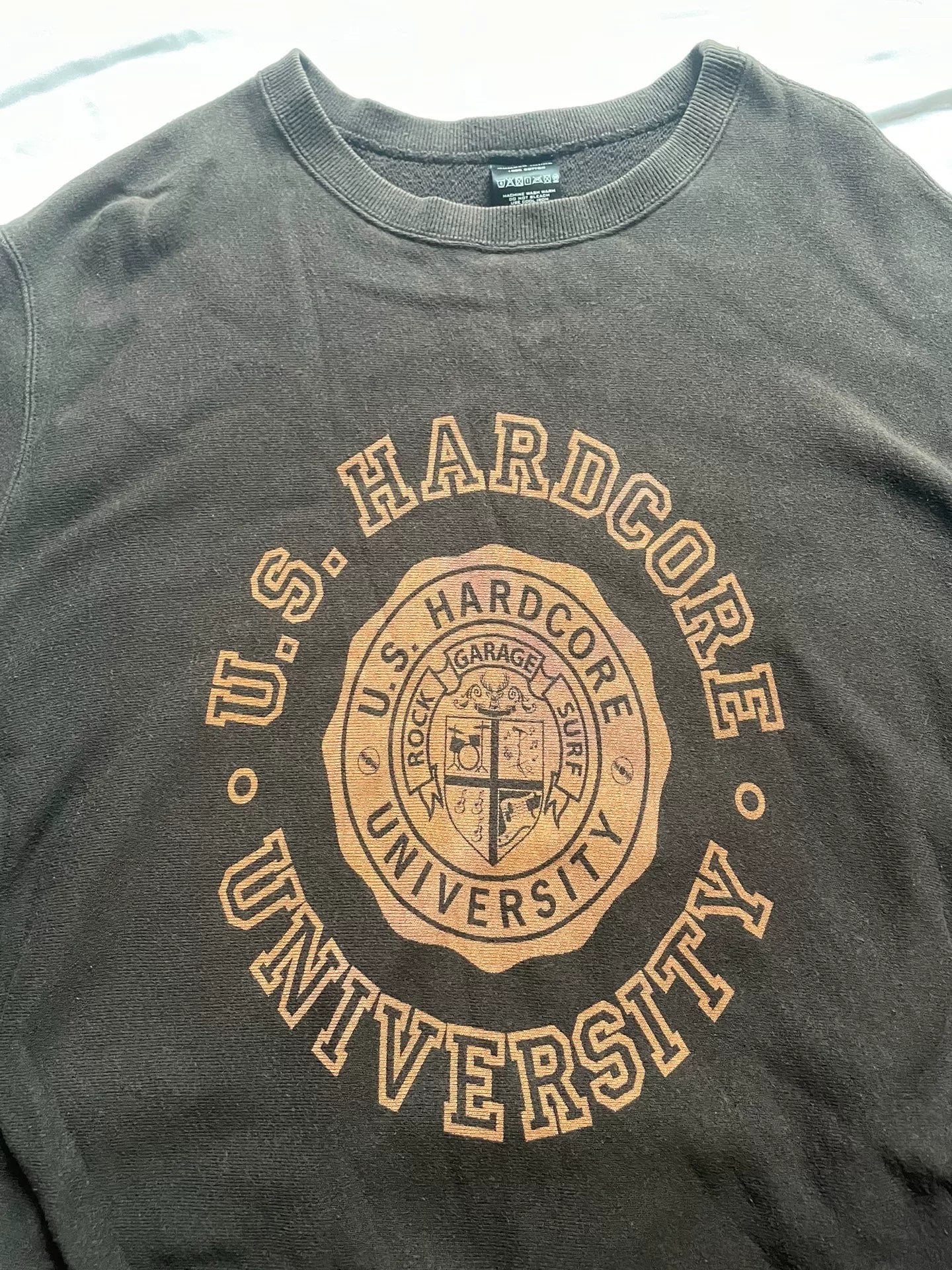 classic college sweatshirt with graphic print