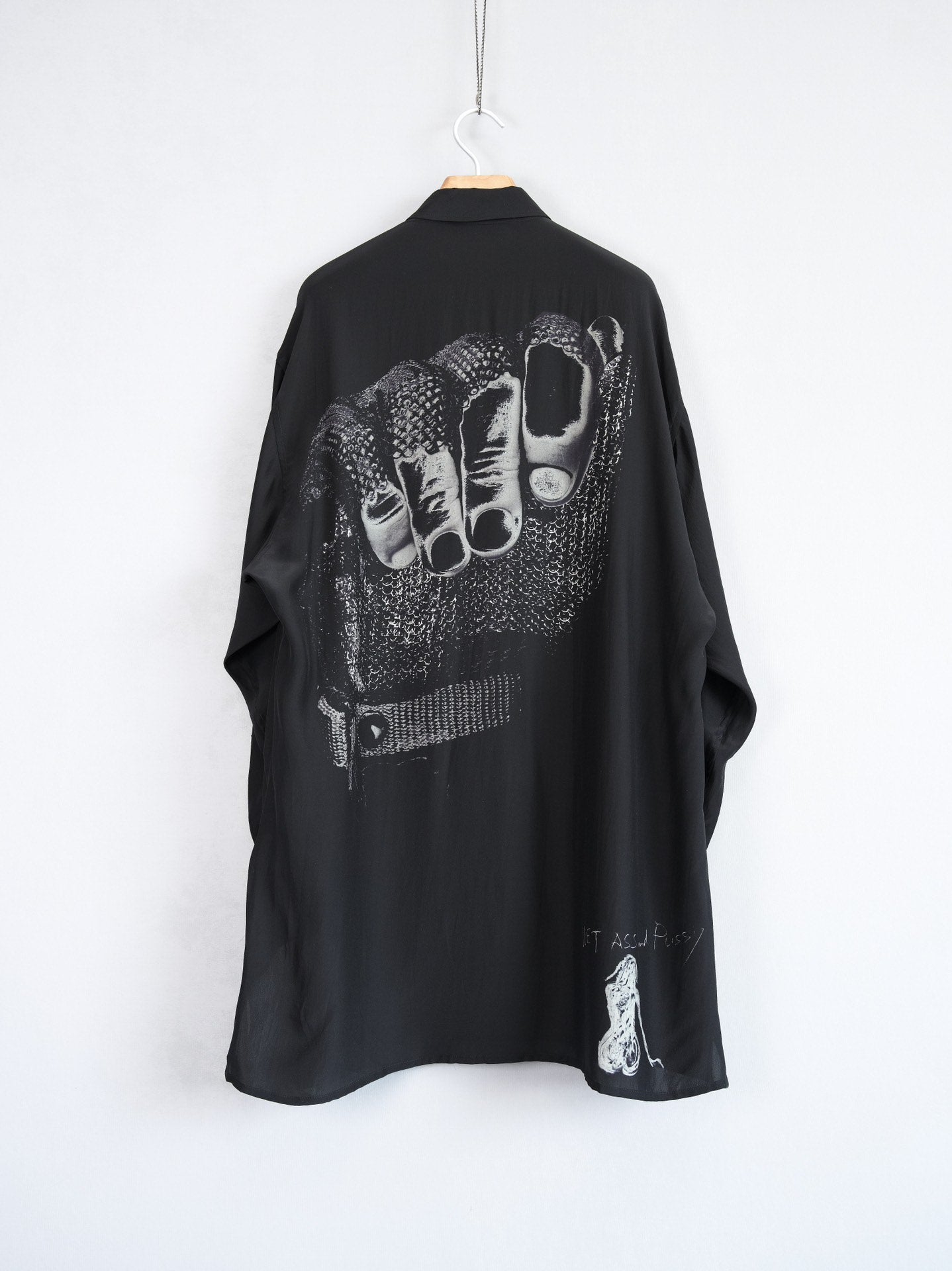 Yohji Yamamoto 21AW Chainmail Glove Silk Shirt