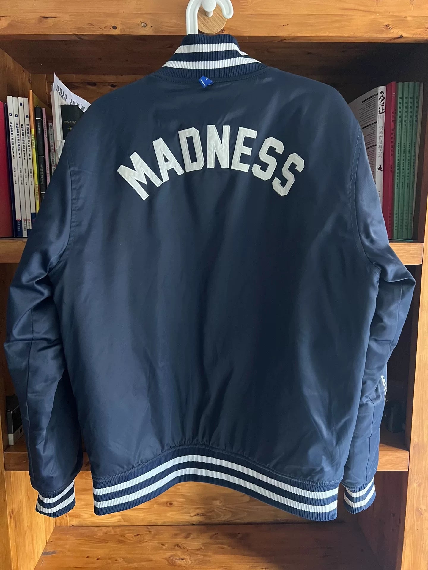 classic blue denim baseball jacket by madness
