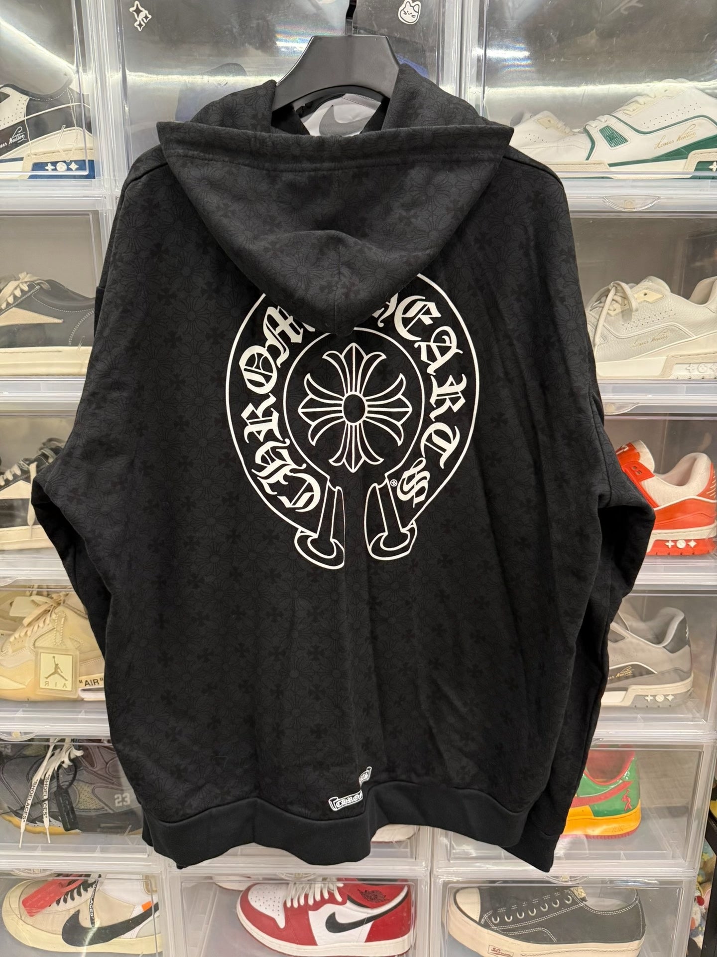 Chrome Hearts Sanskrit Horseshoe Black Hoodie XXL