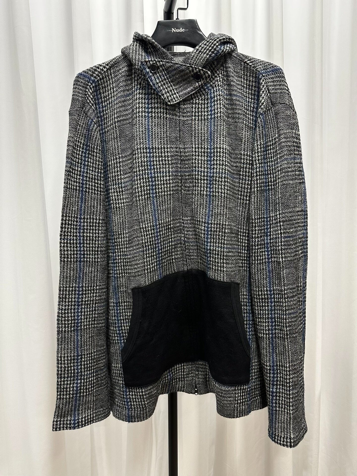 Yohji Yamamoto Wool Hooded Sweater Coat