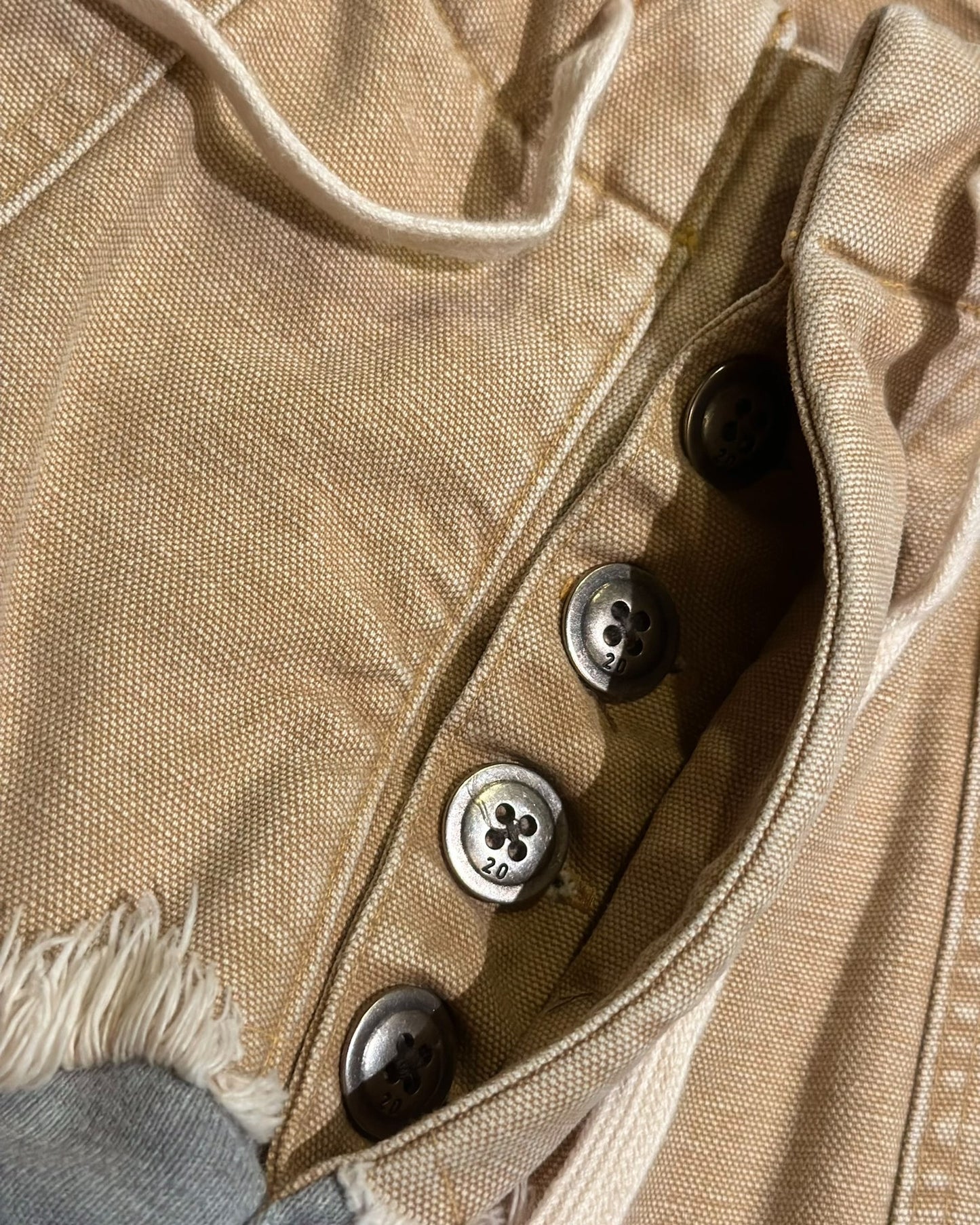 Greg Lauren Distressed Cargo Shorts