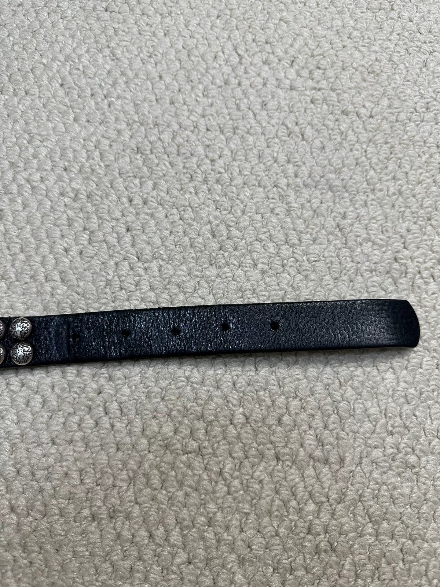 Chrome Hearts Gunslinger Narrow Silver Stud Belt