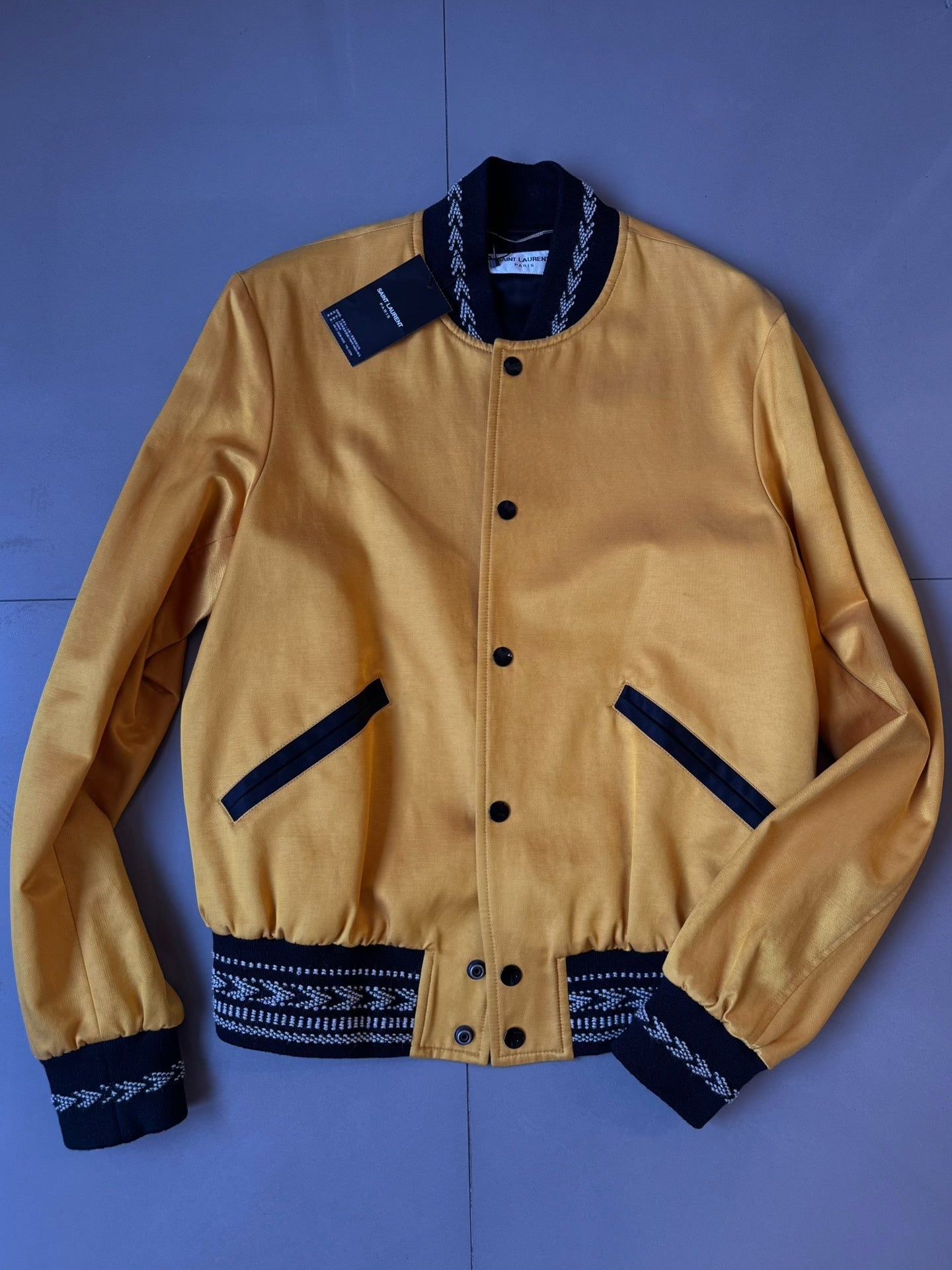 Saint Laurent Yellow Baseball Jacket