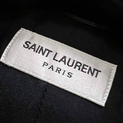 Saint Laurent Black Blazer Red Gold Trim