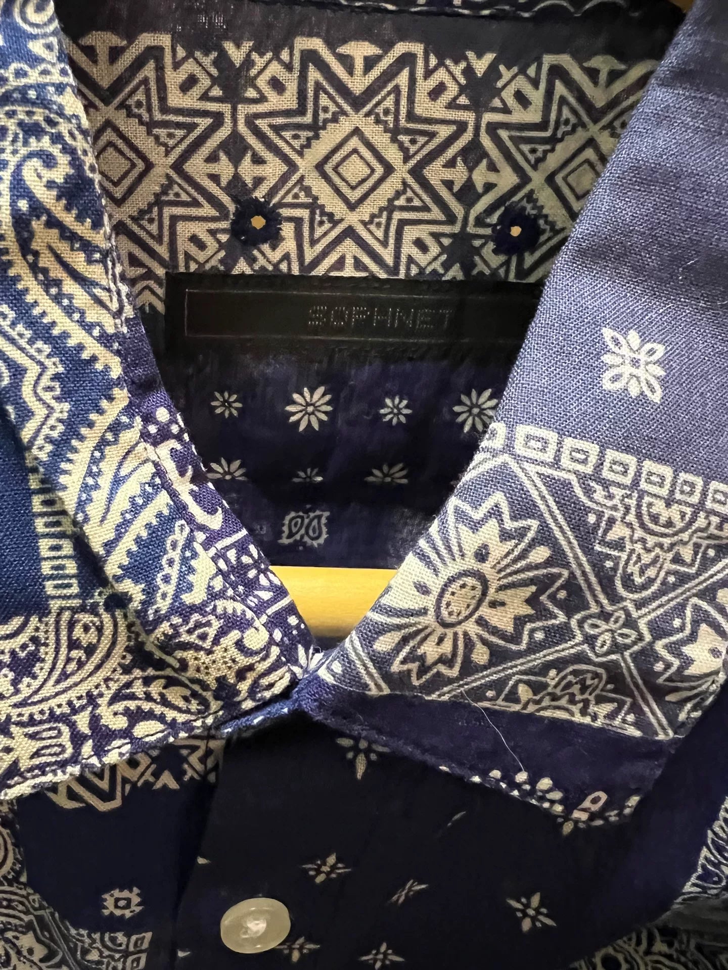 bandana printed shirt in blue