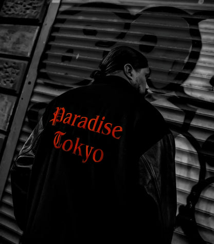 wacko maria varsity jacket with leather sleeves