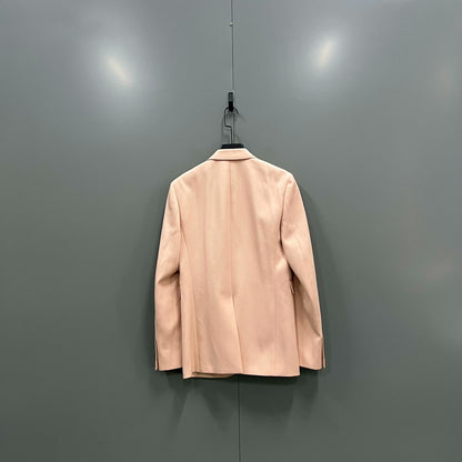 Saint Laurent Light Pink Notched Lapel Blazer