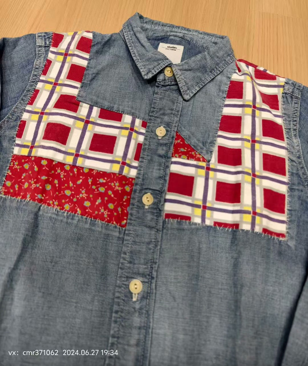 visvim 16ss Wally Printed Check Shirt