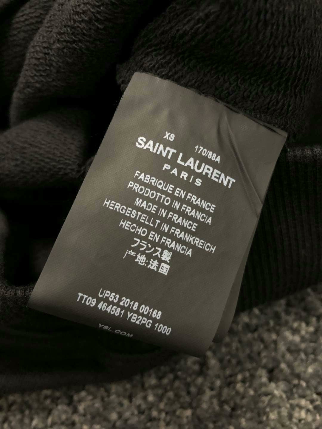 Saint Laurent Black Logo Hoodie