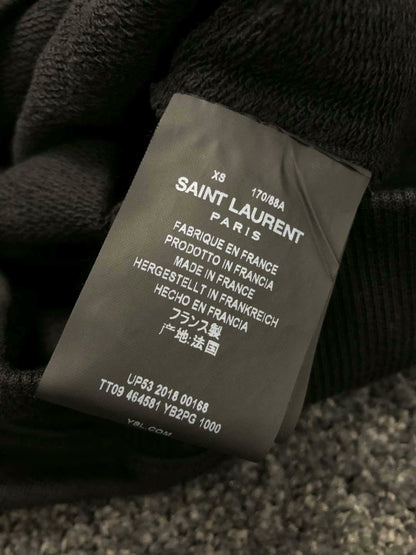 Saint Laurent Black Logo Hoodie
