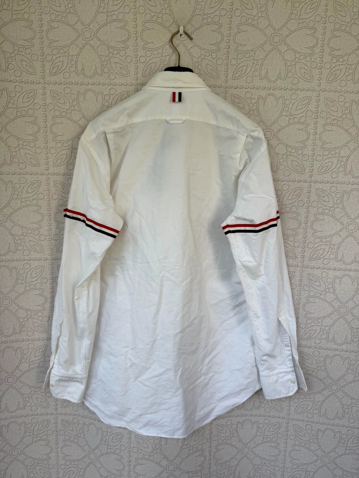 thom browne long sleeve shirt with double stripes