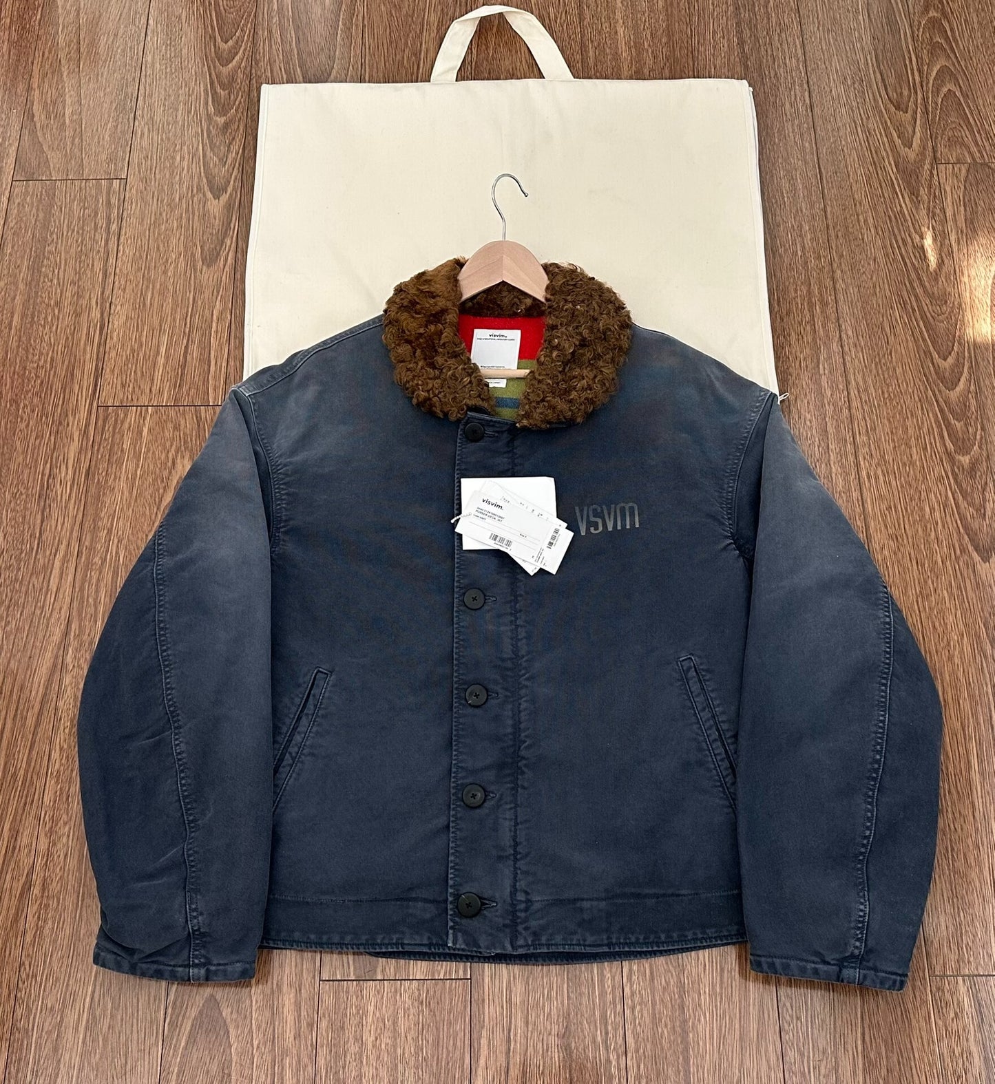 visvim purser deck jacket with wool collar