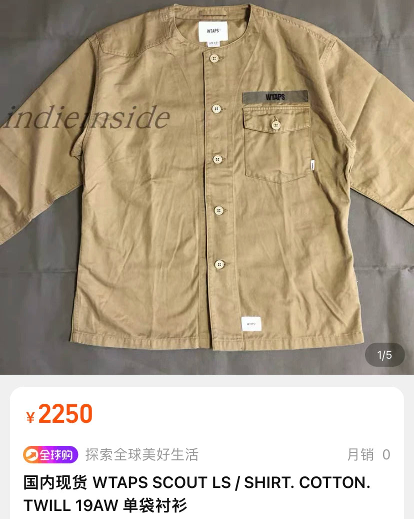 WTAPS 19AW SCOUT Single-Pocket Shirt