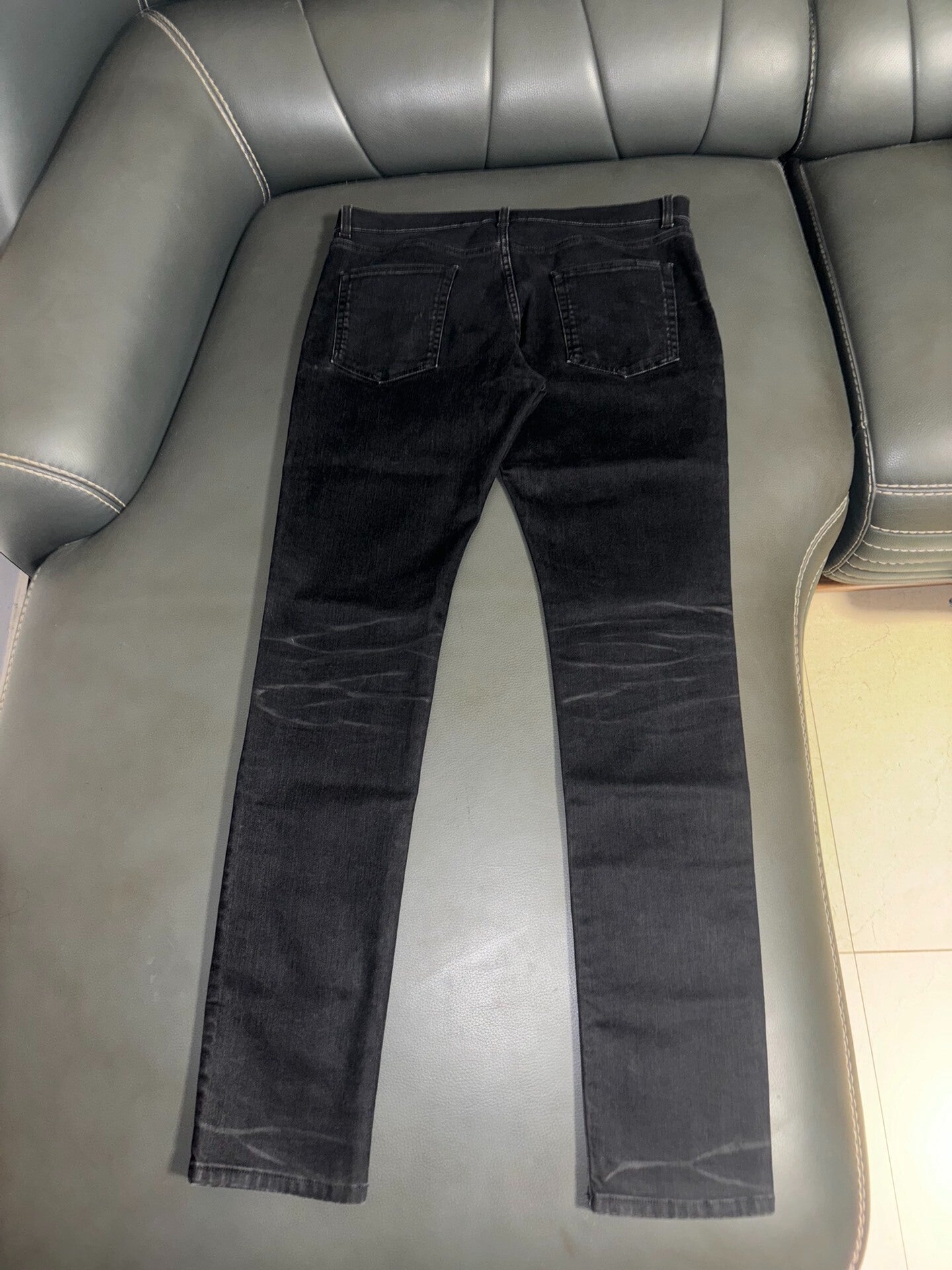 Saint Laurent Black Slim Fit Denim Pants