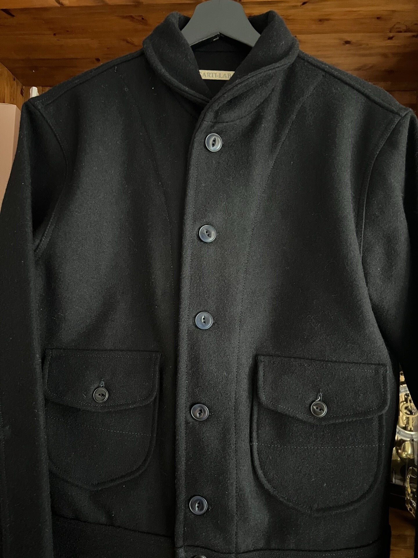 italian wool jacket with black color