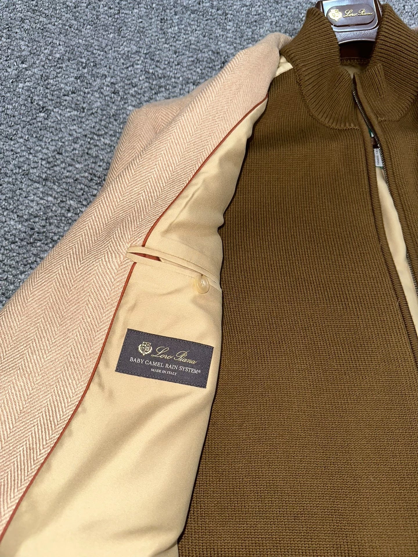 Loro Piana Baby Camel Blazer W/ Detachable Sweater