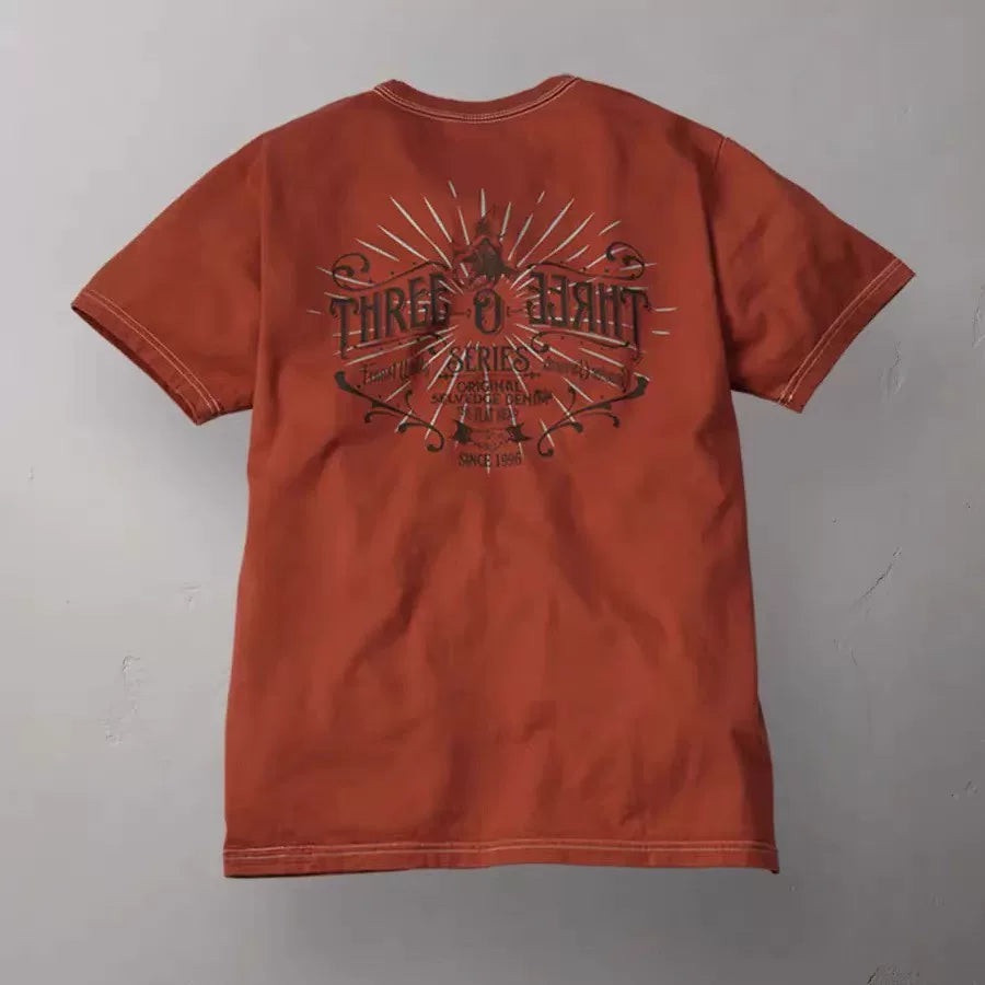 THE FLAT HEAD Retro Crew Neck T-Shirt Japan