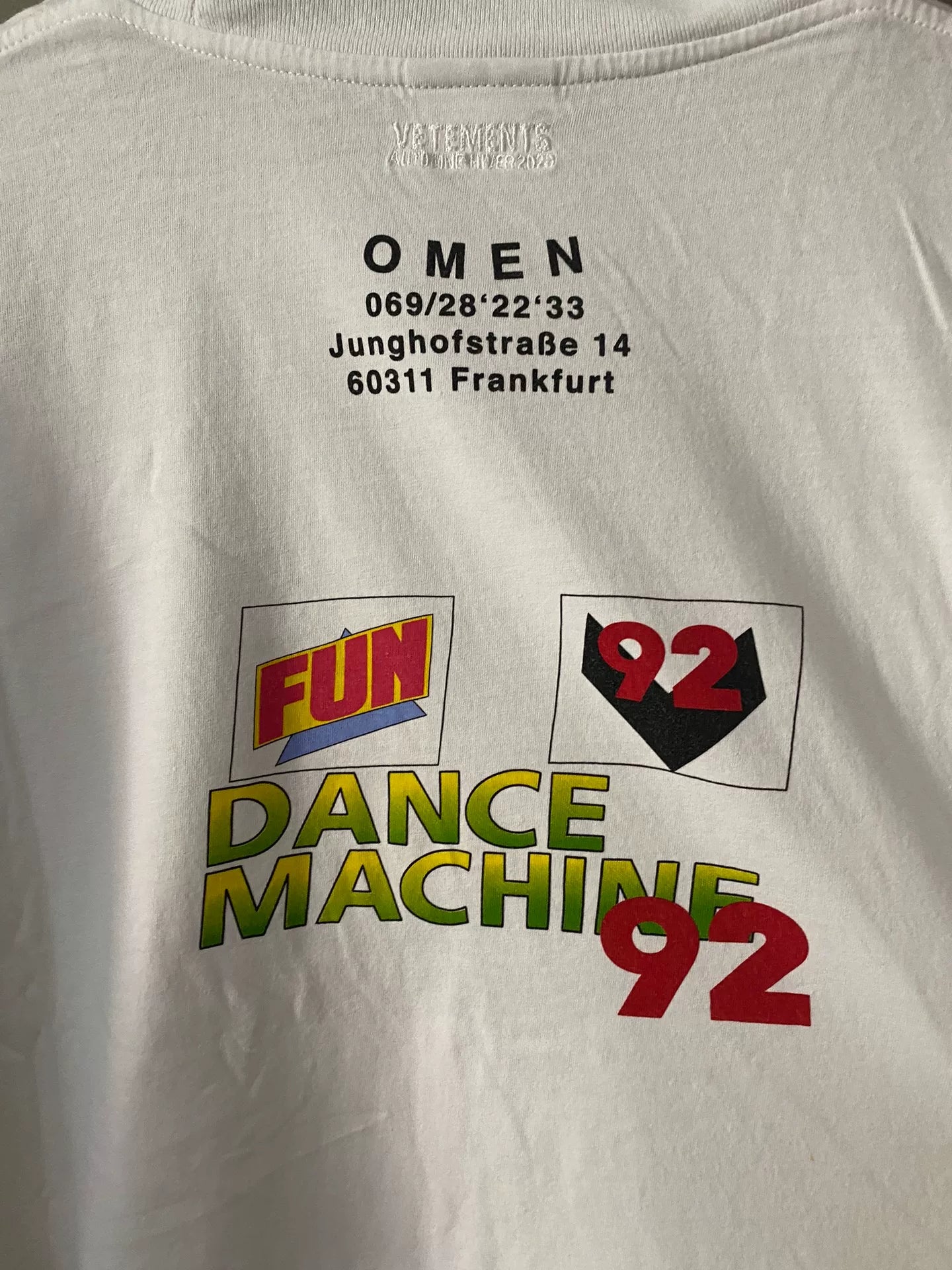 vetements long sleeve dance t-shirt