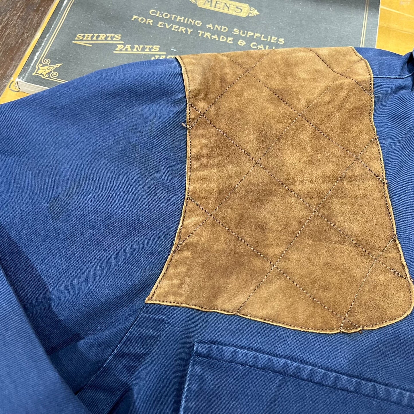 Double RL Ralph Lauren Leather Patchwork Shirt